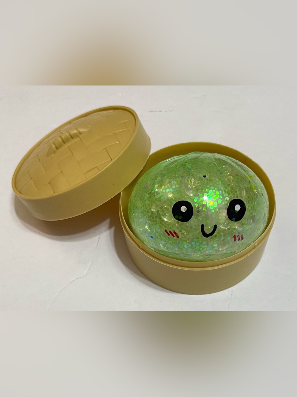 Mystery Squishy Bun Dumpling RARE GLITTER Limited Edition Stress Relief US,Green